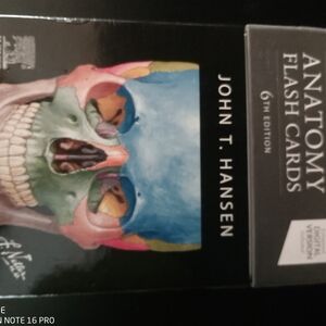 Anatomy Flash Cards by John T. Hansen - Colorful Skull Cover